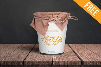 Free Paper Cup Mockup in PSD