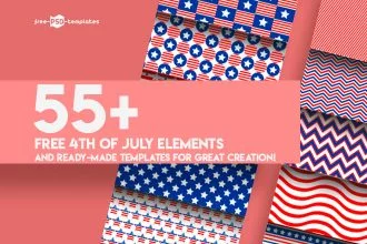 55+PREMIUM & FREE 4th OF JULY ELEMENTS AND READY-MADE TEMPLATES FOR GREAT CREATION!