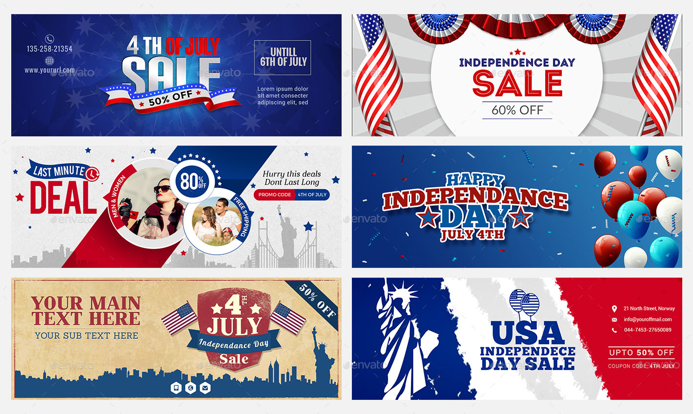 22+PREMIUM & FREE 22th OF JULY ELEMENTS AND READY-MADE TEMPLATES For 4Th Of July Menu Template