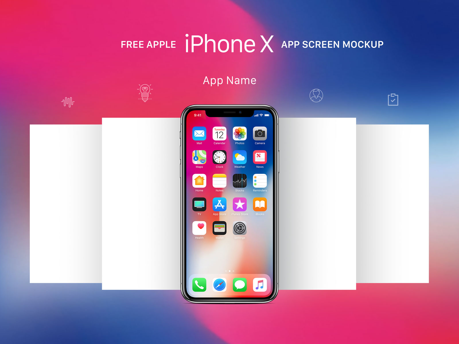 Download 25+ Stylish iPhone X PSD Mockups Free to showcase your design! | Free PSD Templates