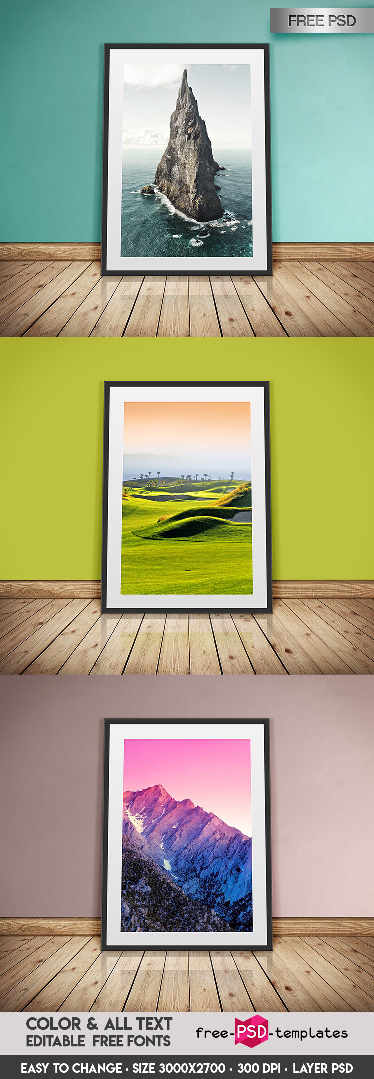 Download Free Artwork Frame Mockup IN PSD | Free PSD Templates