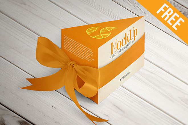 Cake Packaging Gift Box Free Psd Mockup Free Psd Templates