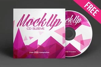 Free CD Sleeve Mockup (PSD)