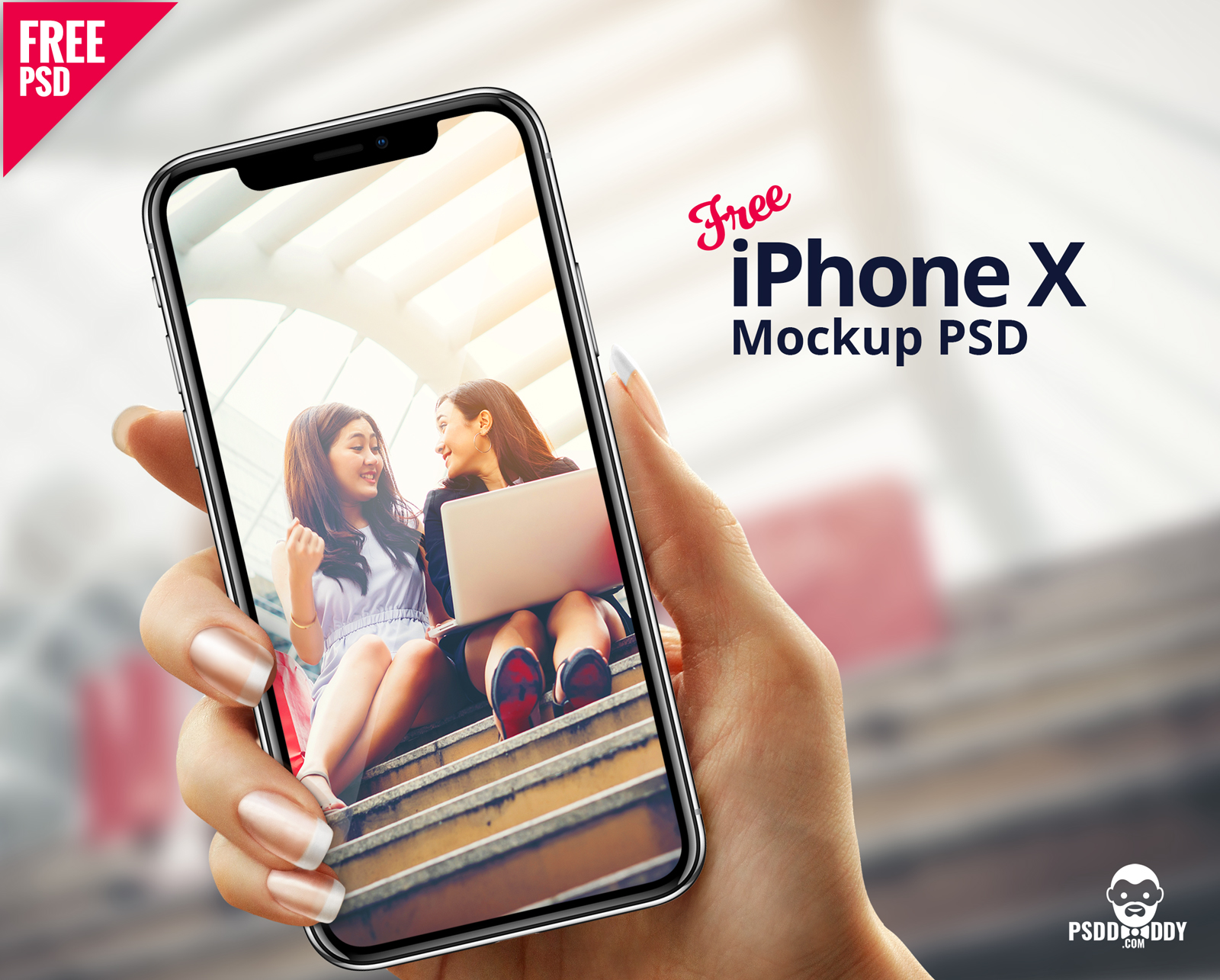 25+ Stylish iPhone X PSD Mockups Free to showcase your design! | Free PSD Templates