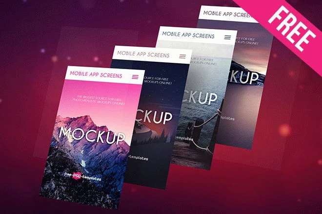 mobile app – Free PSD Templates