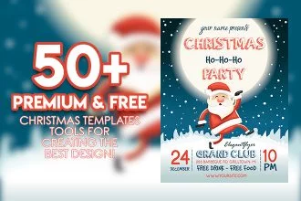 50+PREMIUM & FREE CHRISTMAS TEMPLATES TOOLS FOR CREATING THE BEST DESIGN!