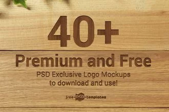 40+Premium & Free PSD Exclusive Logo Mockups to download and use!