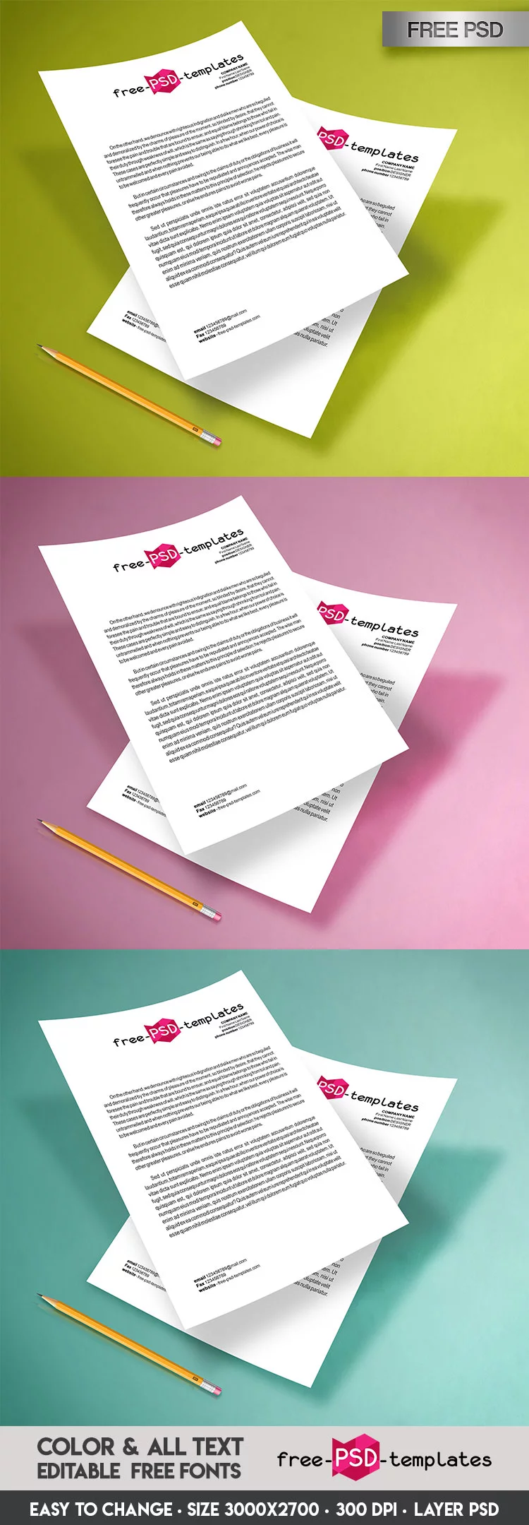 Free A4 Paper Mockup IN PSD