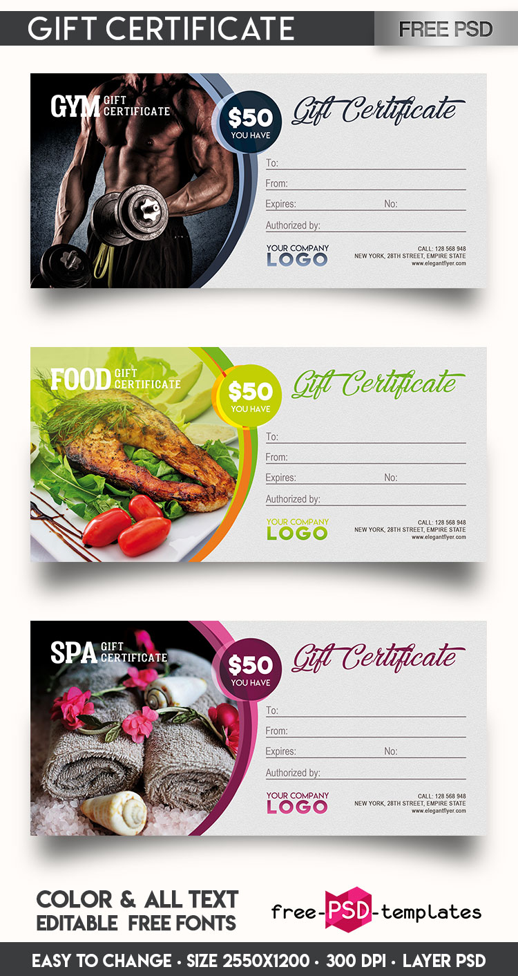 Download Free Gift Certificate In Psd Free Psd Templates