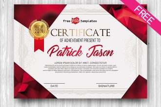 Free Certificate Template IN PSD Free Certificate Template IN PSD