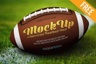 American Football Ball – Free PSD Mockup