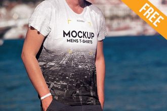 Men’s T-shirt – 2 Free PSD Mockups