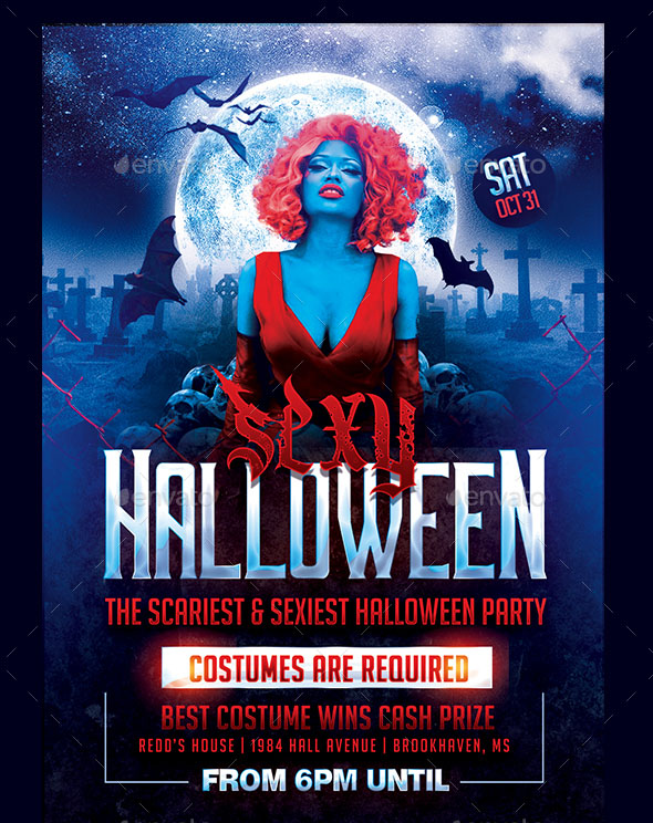 45 PREMIUM & FREE SCARY AND HORROR PSD HALLOWEEN PARTY