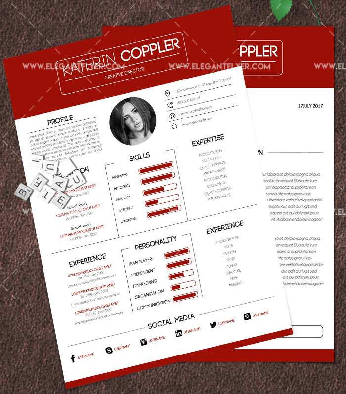 creative resume templates psd free download