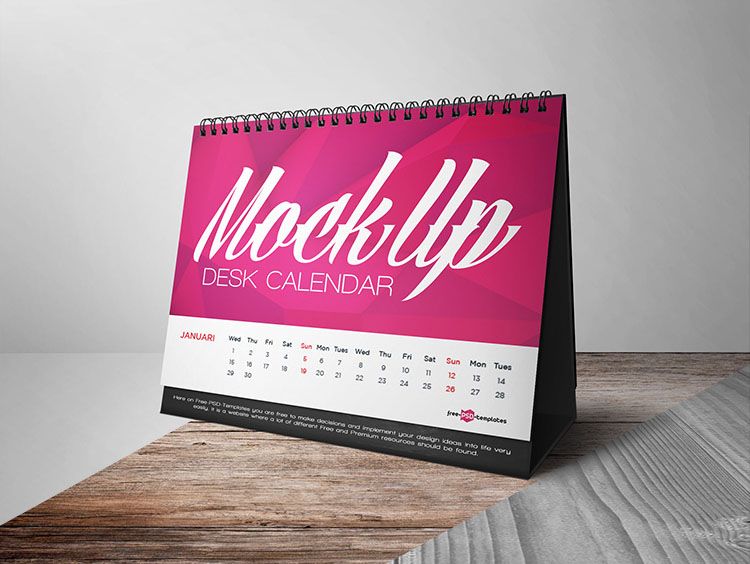 Desk Calendar Template 2017 Free