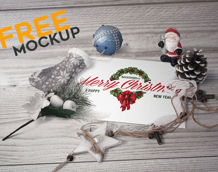 Download 30+ Free Christmas & New Year Mockups in PSD for happy holidays design! | Free PSD Templates