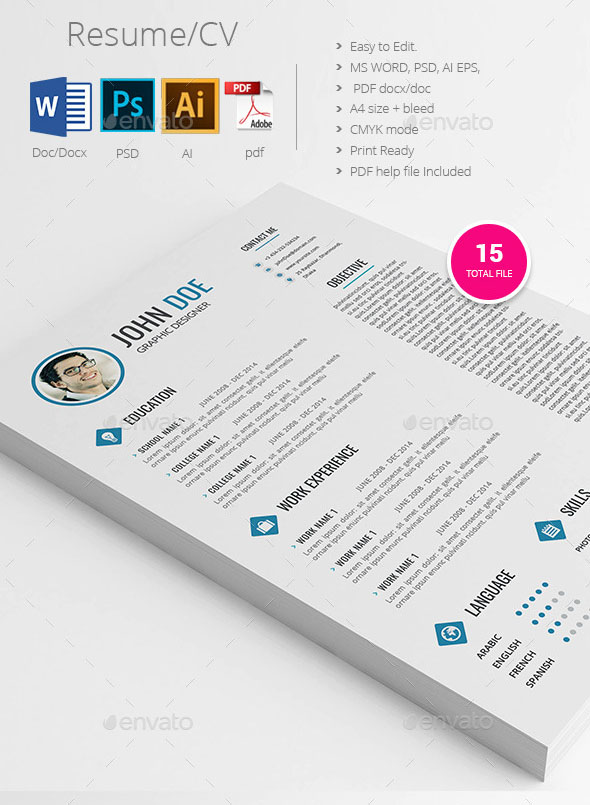 60 premium  u0026 free psd cv   resume templates   cover letters to download