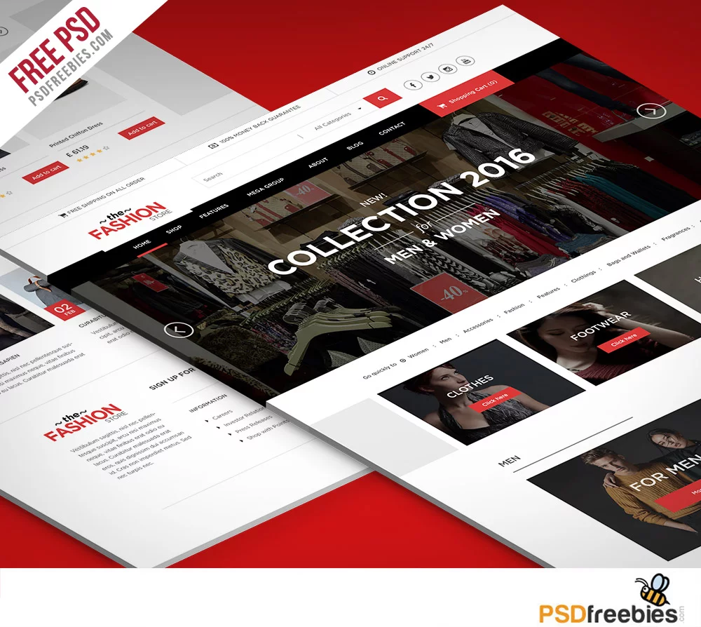 Free Gaming eCommerce Website Template Free PSD at