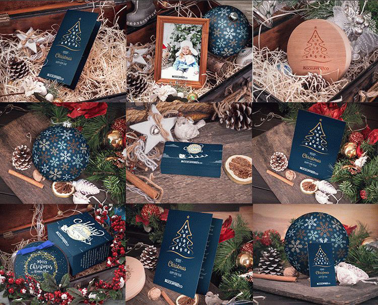 Download 30+ Free Christmas & New Year Mockups in PSD for happy ...