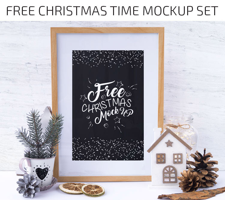 Download 30+ Free Christmas & New Year Mockups in PSD for happy ...