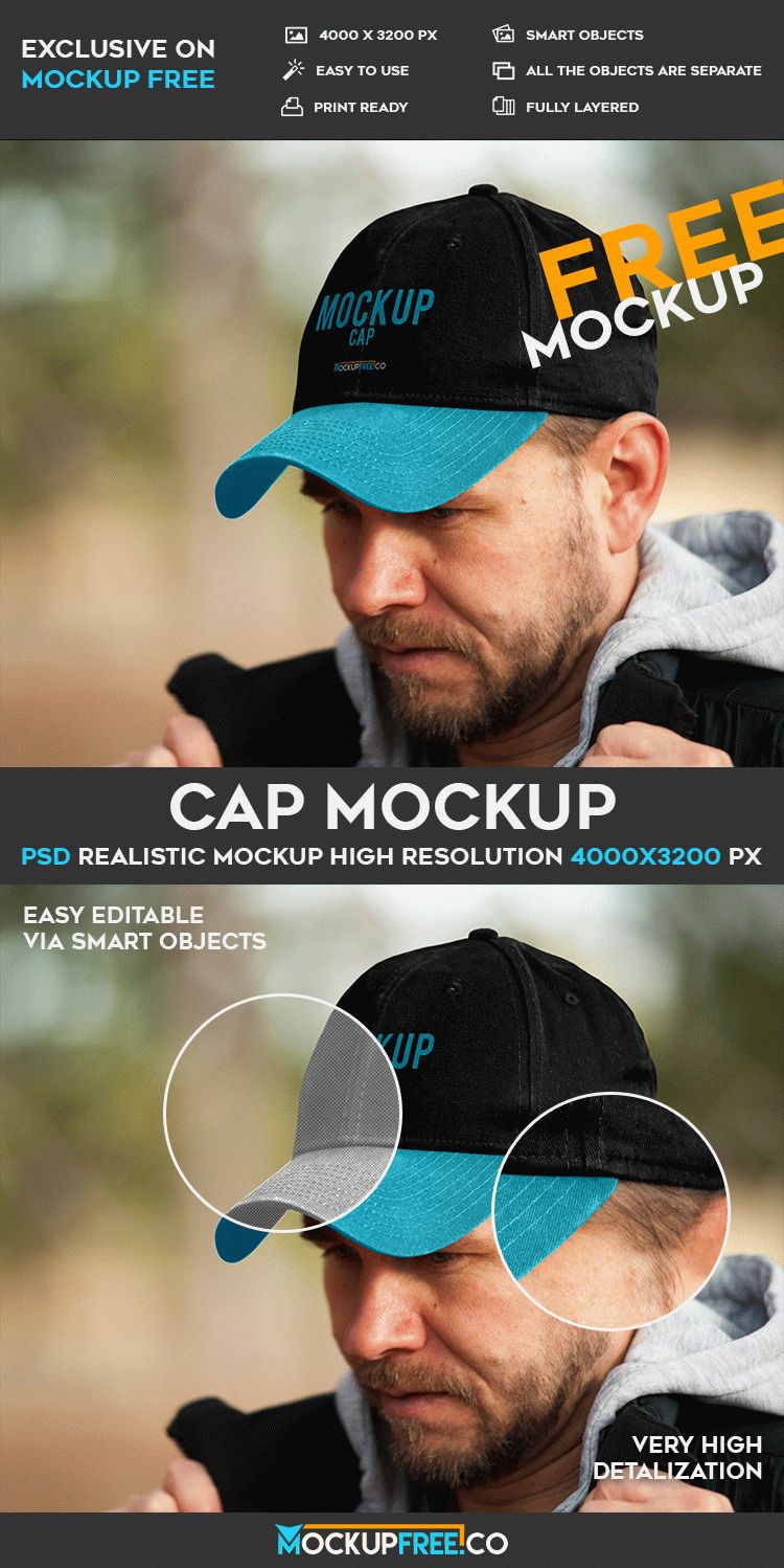 Download Cap Free Psd Mockup Free Psd Templates