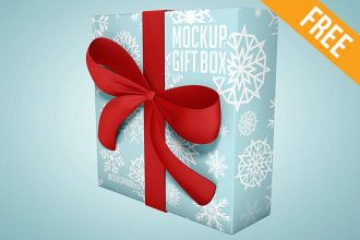 3 Free Gift Box Mockups (PSD)