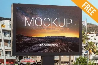 Outdoor Billboard – Free PSD Mockup