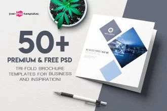 50+PREMIUM & FREE PSD TRI-FOLD BROCHURE TEMPLATES FOR BUSINESS AND INSPIRATION!