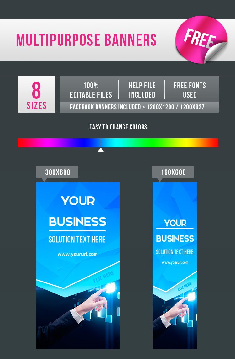 25+ Free PSD Sets of Website and App Banners for ...