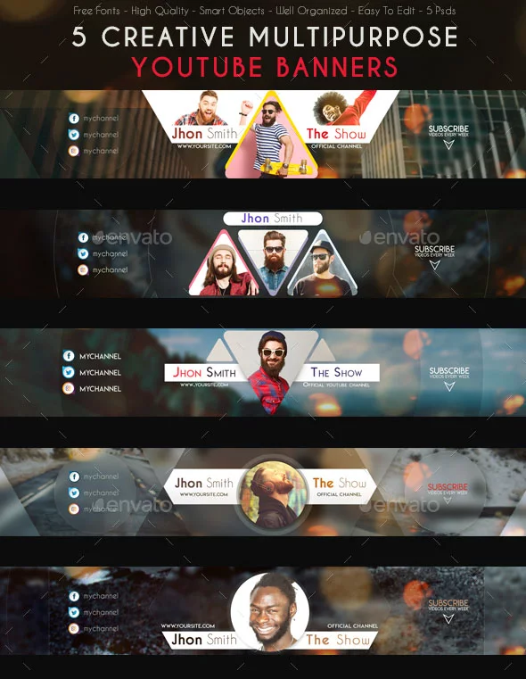 Channel Art Gaming Design Free Download in PSD