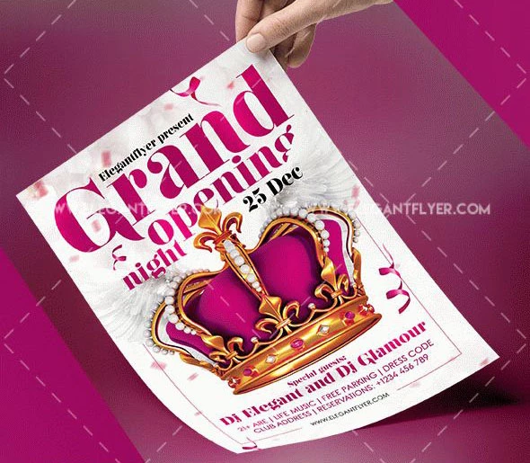 Free Grand Opening Night Flyer Template