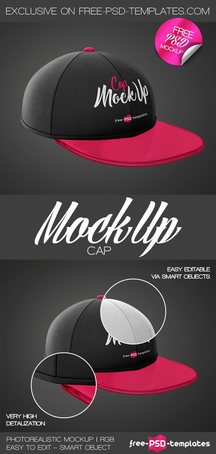 Download Free Cap Mock Up In Psd Free Psd Templates PSD Mockup Templates