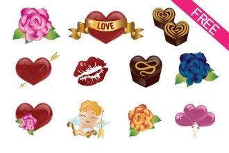 Free Vector Valentine’s Day Icons
