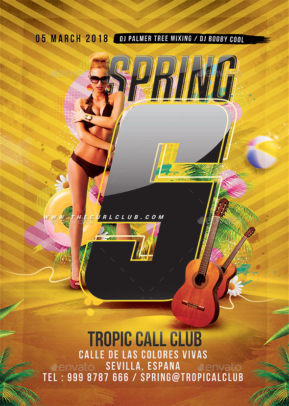 Free Spring Break Flyer Template Free Flyer Freepsdflyer