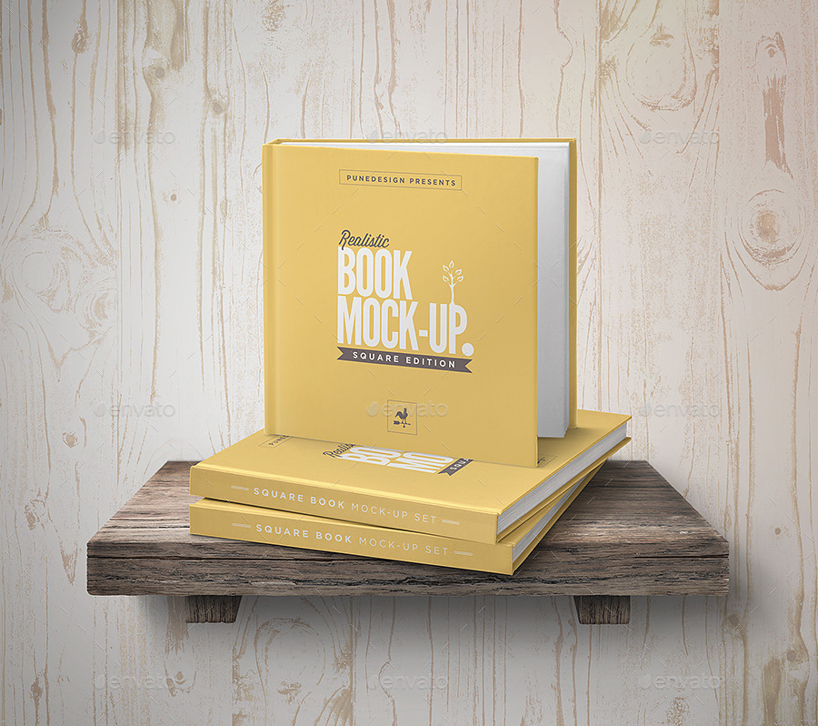 Premium PSD | Book Cover Mockup Square Book Cover Mockup Design Psd