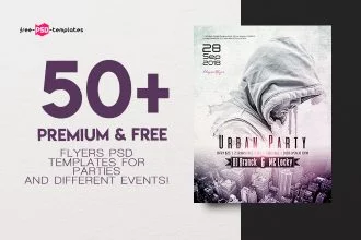 50+PREMIUM & FREE FLYERS PSD TEMPLATES FOR PARTIES AND DIFFERENT EVENTS!