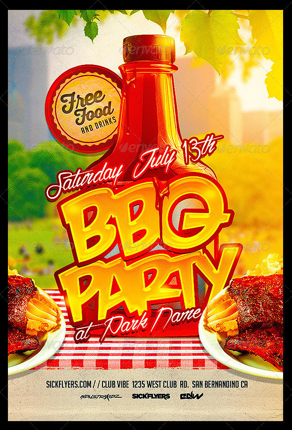 Pizza Party Flyer Template Free