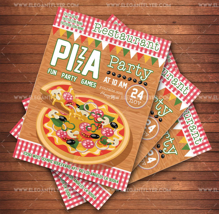 Pizza Party Flyer Template Free