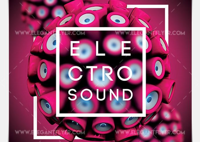 Electro Sound – Free Flyer PSD Template + Facebook Cover