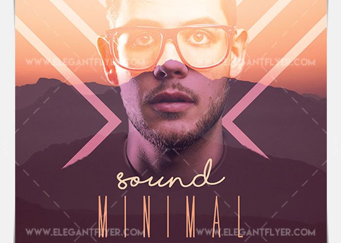 Minimal Sound – Free Flyer PSD Template + Facebook Cover