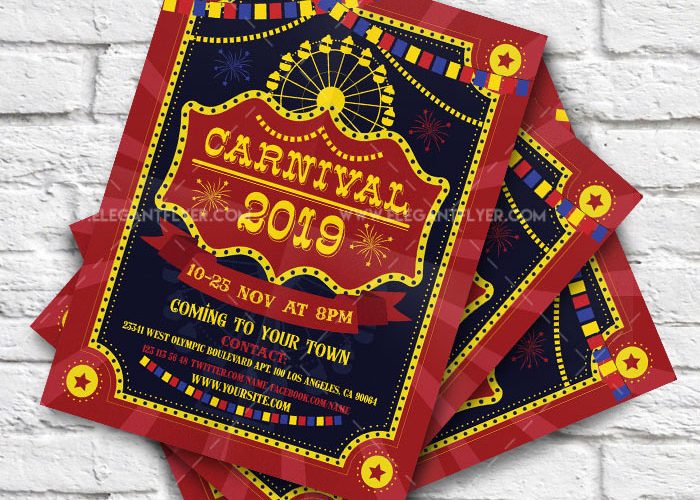 Carnival – Free Flyer PSD Template + Facebook Cover