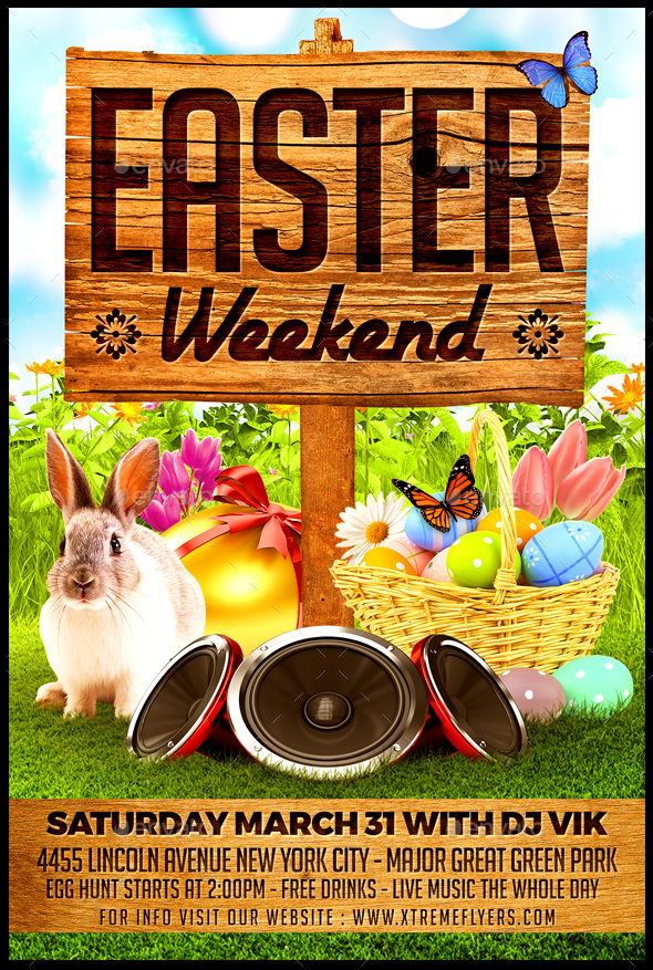 40 Premium Free Easter Party Flyer Templates In Psd For Holidays Free Psd Templates