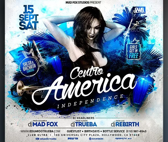 Centro America Independence Day Party Flyer