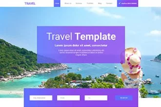 FREE PSD TEMPLATE TRAVEL WEB SITE