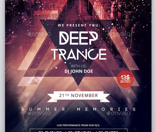Deep Trance – PSD Party Flyer