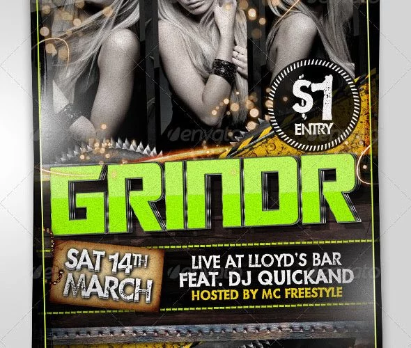 Grindr – PSD Party Flyer Template