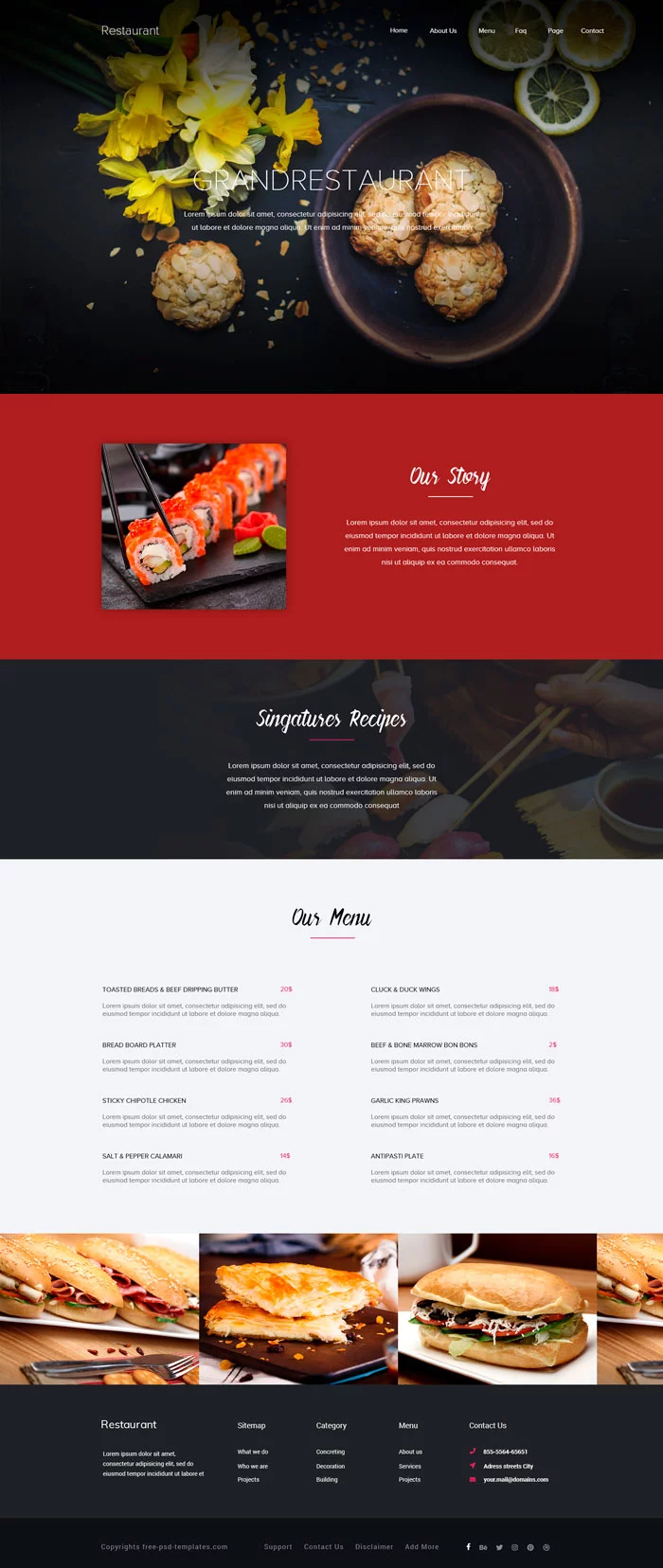 FREE PSD TEMPLATE LANDING PAGE
