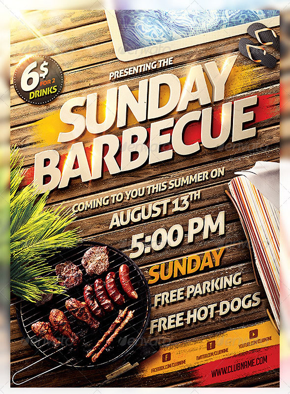 20 Free PSD Barbeque Flyer Templates for the Best Events! Free PSD
