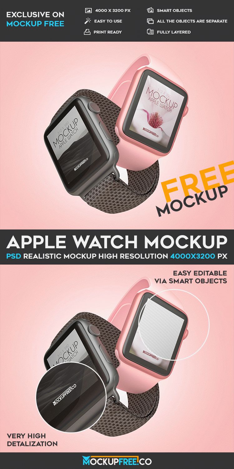 Download Apple Watch Free Psd Mockup Free Psd Templates