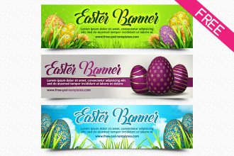 Free Easter Banner IN PSD